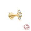 Wholesale 925 Sterling Silver Opal Spiral Cartilage Ear Studs With Geometric Styling And Precious Stone Setting