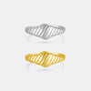 Wholesale 925 Sterling Silver Opening Adjustable Ring For Women With Geometric Design And Electroplating Treatment