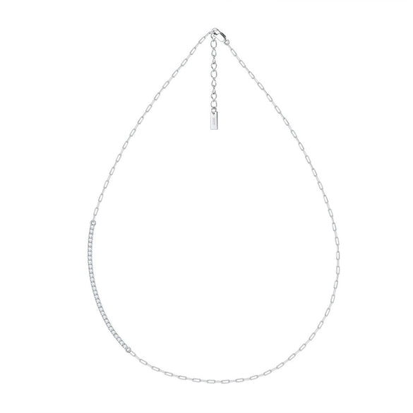 Wholesale 925 Sterling Silver Paper Clip Chain Geometric Style Unisex Necklace