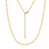 Wholesale 925 Sterling Silver Paper Clip Chain Geometric Style Unisex Necklace