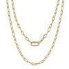 Wholesale 925 Sterling Silver Paper Clip Chain Geometric Style Unisex Necklace