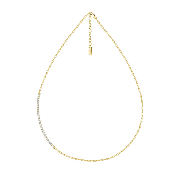 Wholesale 925 Sterling Silver Paper Clip Chain Geometric Style Unisex Necklace