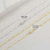 Wholesale 925 Sterling Silver Paper Clip Chain Geometric Style Unisex Necklace