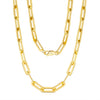 Wholesale 925 Sterling Silver Paper Clip Chain Geometric Style Unisex Necklace