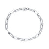 Wholesale 925 Sterling Silver Paper Clip Chain Geometric Style Unisex Necklace