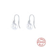 Wholesale Sterling Silver Pearl Earrings For Women With Geometric Design