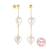 Wholesale Sterling Silver Pearl Earrings For Women With Geometric Design