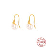 Wholesale Sterling Silver Pearl Earrings For Women With Geometric Design