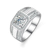 Wholesale 925 Sterling Silver Platinumplated Heart Moissanite Ring For Men