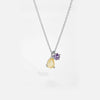 Wholesale 925 Sterling Silver Purple Stone Modern Hanging Necklace Fashionable With Diamond Design