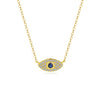 Wholesale 925 Sterling Silver Retro Geometric Devil's Eye Necklace For Women