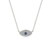 Wholesale 925 Sterling Silver Retro Geometric Devil's Eye Necklace For Women