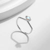 Wholesale Sterling Silver 925 Ring Geometric Pattern Irregular Candy Color Seiko Design Light Luxury Women's Ring