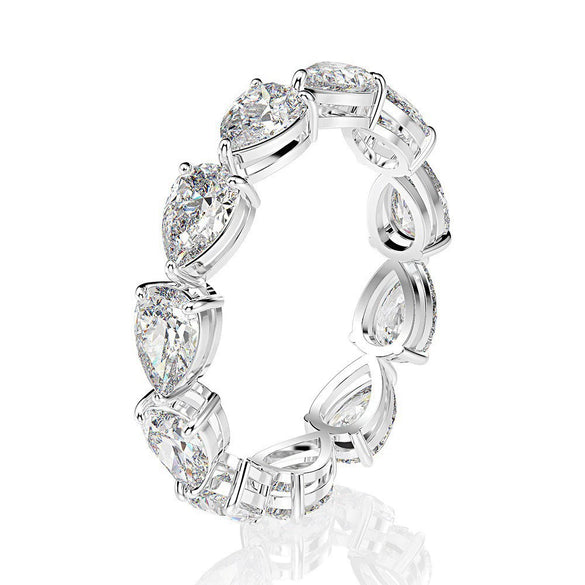 Wholesale 925 Sterling Silver Ring Inlaid With High Carbon Diamond Geometric Style Electroplated