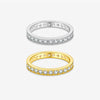 Wholesale Sterling Silver Ring With Full Diamond And Geometric Design Simple And All Match Unisex