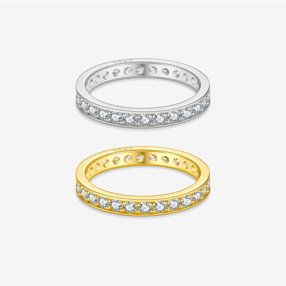 Wholesale Sterling Silver Ring With Full Diamond And Geometric Design Simple And All Match Unisex