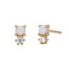 Wholesale 925 Sterling Silver Round Australian Gemstone Cartoon Characters Earrings For Women With Electroplating Design