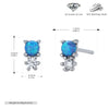 Wholesale 925 Sterling Silver Round Australian Gemstone Cartoon Characters Earrings For Women With Electroplating Design