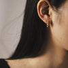 Wholesale 925 Sterling Silver Round Bead Earrings With Geometric Design Electroplated With Platinum Or 18K Gold For Women And Men
