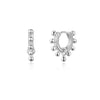 Wholesale 925 Sterling Silver Round Bead Earrings With Geometric Design Electroplated With Platinum Or 18K Gold For Women And Men