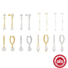 Wholesale 925 Sterling Silver Round Beaded Glossy Tassel Chain Pearl Drop Earrings For Women Set With Pearls Geometric Style