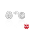 Wholesale 925 Sterling Silver Round C Shaped Simple Classic Diamond Stud Earrings With Electroplating Minimalist Ins Design