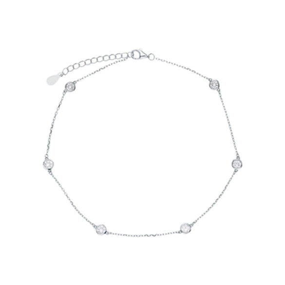 Wholesale 925 Sterling Silver Round Zirconium Earrings And Bracelet With Cross Crown Roman Numerals Pattern Simple Niche Design Tassel Jewelry Electroplated For Women