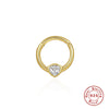Wholesale Sterling Silver S925 Body Puncture Cartilage Jewelry With Geometric Design Opal Rivet Nose Ring And Geometric Diamond Ear Bone Ring Electroplated For Women