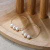 Wholesale 925 Sterling Silver Simple Earrings With Natural Baroque Pearl Electroplated Treatment