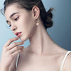 Wholesale 925 Sterling Silver Simple Earrings With Natural Baroque Pearl Electroplated Treatment