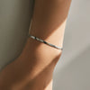 Wholesale 925 Sterling Silver Simple Style Snake Bone Chain Blade Chain Bracelet For Women With Electroplating