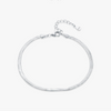 Wholesale 925 Sterling Silver Simple Style Snake Bone Chain Blade Chain Bracelet For Women With Electroplating