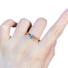 Wholesale Sterling Silver Sixclaw Moissanite Ring Electroplated 18K Gold Geometric Minimalist Design For Women