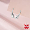 Wholesale 925 Sterling Silver Smooth Minimalist Water Drop Earrings With Geometric Design And Electroplating For Women