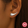 Wholesale 925 Sterling Silver Smooth Minimalist Water Drop Earrings With Geometric Design And Electroplating For Women