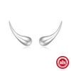 Wholesale 925 Sterling Silver Smooth Minimalist Water Drop Earrings With Geometric Design And Electroplating For Women
