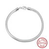 Wholesale 925 Sterling Silver Snake Bone Chain Cartoon Geometric Style Bracelet With Electroplating Treatment