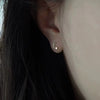 Wholesale 925 Sterling Silver Star And Moon Earrings With Diamond Treatment Simple Style For Women