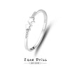 Wholesale 925 Sterling Silver Star Pattern Women's Small Fresh Style Electroplated Ring