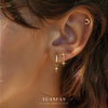 Wholesale 925 Sterling Silver Star Shape Microinlaid Zircon Earrings For Women With Minimalist Design