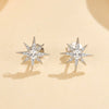 Wholesale 925 Sterling Silver Star Zircon Inlay Women's Fashion Earrings