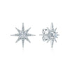 Wholesale 925 Sterling Silver Star Zircon Inlay Women's Fashion Earrings