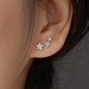 Wholesale 925 Sterling Silver Starshaped Diamond Earrings Geometric Style