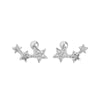 Wholesale 925 Sterling Silver Starshaped Diamond Earrings Geometric Style