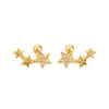 Wholesale 925 Sterling Silver Starshaped Diamond Earrings Geometric Style