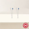 Wholesale 925 Sterling Silver Tassel Devil's Eye Geometric Earrings With Electroplating For Women