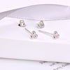Wholesale 925 Sterling Silver Triple Ball Cartilage Spiral Pierced Earrings With Small Dots Geometric Design Electroplated Real Gold Plated