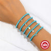 Wholesale 925 Sterling Silver Turquoise Handmade Beaded Geometric Bracelet For Women With Real Gold Electroplating