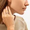 Wholesale 925 Sterling Silver Unisex Sweet Couple Ring With Heart Shape And Dripping Oil Design