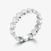 Wholesale 925 Sterling Silver Unisex Sweet Couple Ring With Heart Shape And Dripping Oil Design